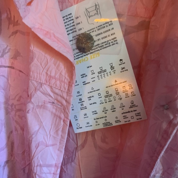 NWT Denim & Co Women’s Pink Button Down Blouse Size Small - Picture 8 of 10